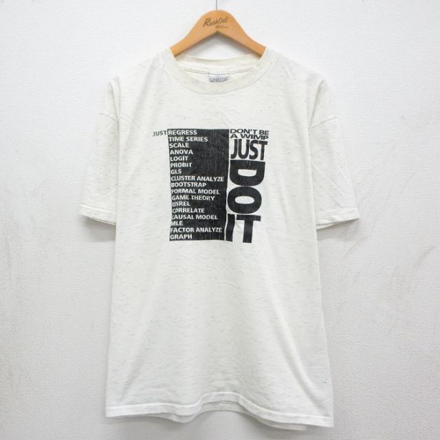 オニータ 90s 半袖Tシャツ ICPSR ホワイト メンズXL相当 | 古着