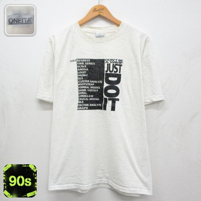 オニータ 90s 半袖Tシャツ ICPSR ホワイト メンズXL相当 | 古着