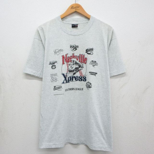 フルーツオブザルーム 90s 半袖Tシャツ MLB グレー メンズXL相当 | 古着