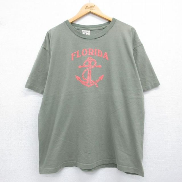 90s 半袖Tシャツ フロリダイカリ カーキ メンズXL相当 | 古着