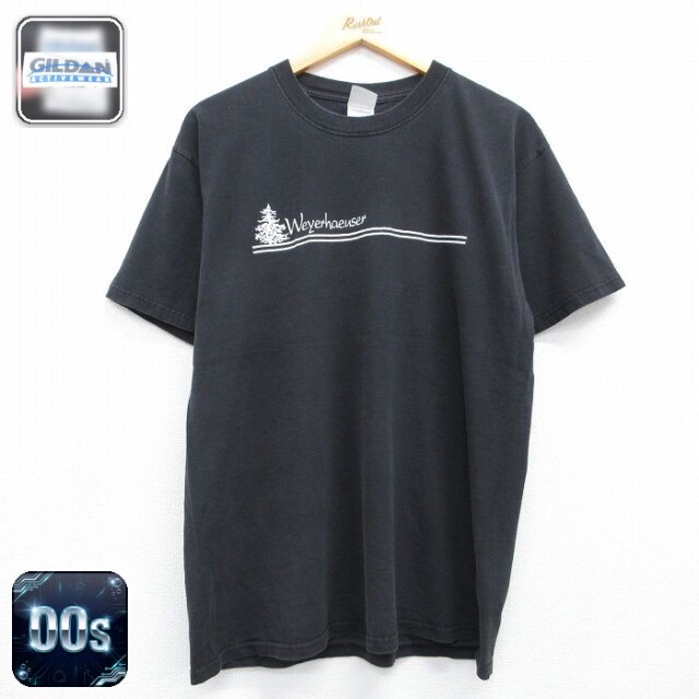 00s 半袖Tシャツ Weyerhaeuser ブラック メンズL相当 | 古着