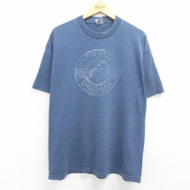 00s 半袖Tシャツ トップガン ネイビー XL | 古着