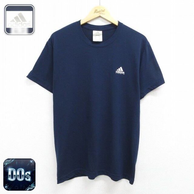 【20%OFF】アディダス 00s 半袖Tシャツ ワンポイントロゴ ネイビー メンズL相当 | 古着