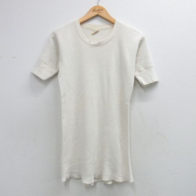 シアーズ 70s 半袖サーマルTシャツ 生成り ベージュ メンズL相当 | 古着