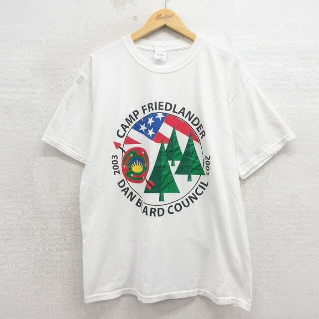 00s 半袖Tシャツ キャンプ ホワイト メンズL相当 | 古着