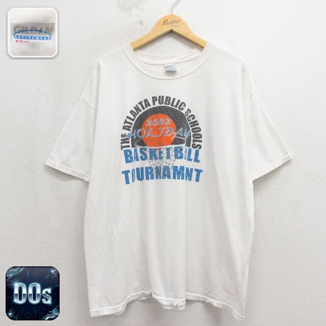 00s 半袖Tシャツ バスケットボール ホワイト メンズXL相当 | 古着