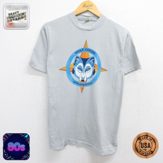 【20%OFF】スクリーンスターズ 80s 半袖Tシャツ WOLF CREEK グレー メンズS相当 | 古着