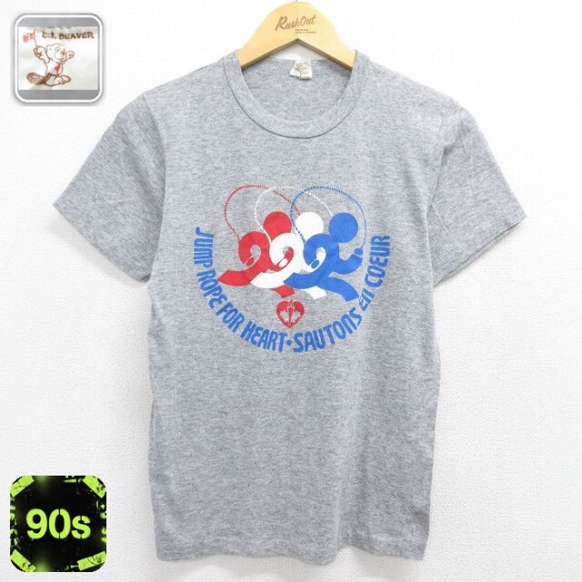 【20%OFF】90s 半袖Tシャツ JUMP ROPE グレー メンズS相当 | 古着
