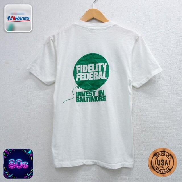 ヘインズ 80s 半袖Tシャツ Baltimore City Fair ホワイト メンズS相当 | 古着