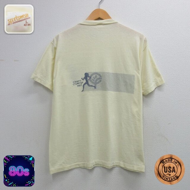 80s 半袖Tシャツ Citizen Challenge イエロー メンズL相当 | 古着