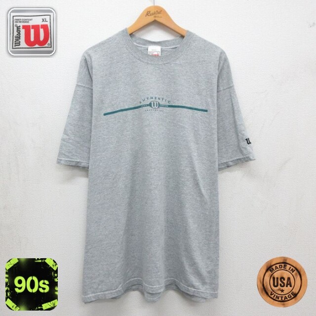 【20%OFF】ウィルソン 90s 半袖Tシャツ グレー メンズXL相当 | 古着
