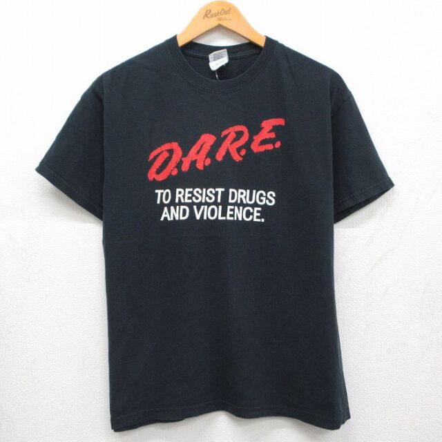00s 半袖Tシャツ DARE ブラック メンズL相当 | 古着