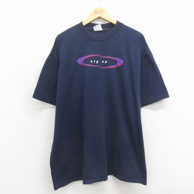 All Sport 90s 半袖Tシャツ sigep ネイビー メンズXL相当 | 古着
