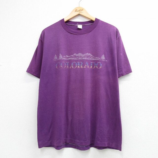 80s 半袖Tシャツ コロラド パープル メンズXL相当 | 古着
