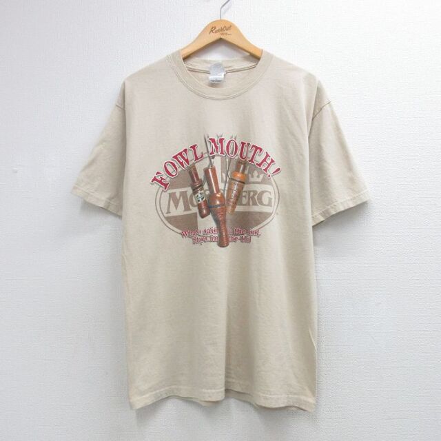00s 半袖Tシャツ FOWL MOUTH ベージュ メンズL相当 | 古着
