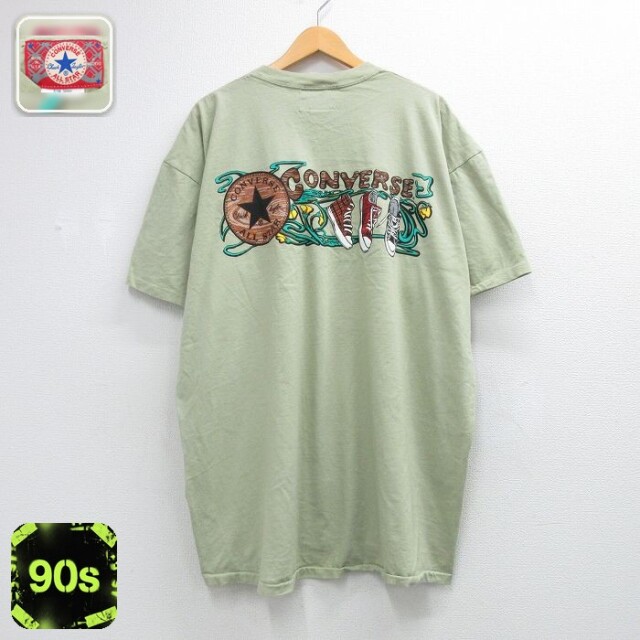 コンバース 90s 半袖Tシャツ カーキ メンズXL相当 | 古着