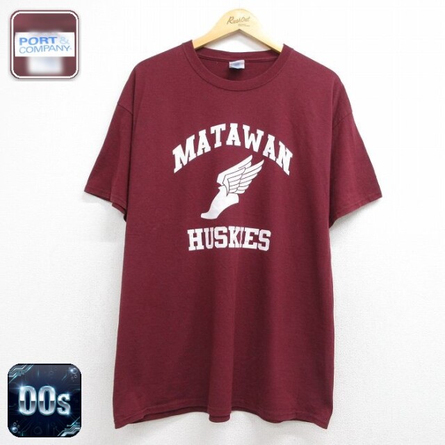 00s 半袖Tシャツ MATAWANウイングフット バーガンディ メンズXL相当 | 古着