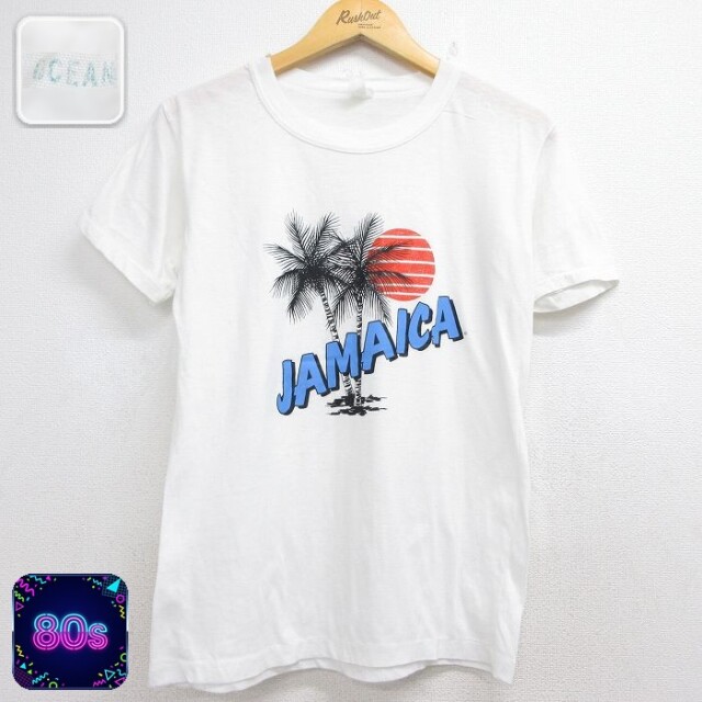 【20%OFF】80s 半袖Tシャツ ジャマイカ ホワイト メンズS相当 | 古着
