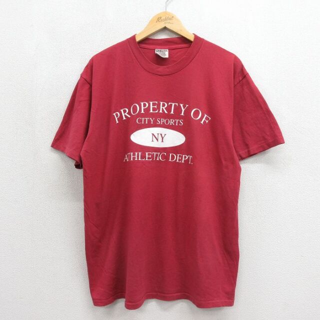 オニータ 90s 半袖Tシャツ NY バーガンディ メンズXL相当 | 古着
