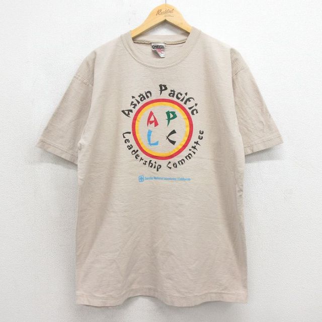 オニータ 90s 半袖Tシャツ アジアンパシフィック ベージュ メンズXL相当 | 古着