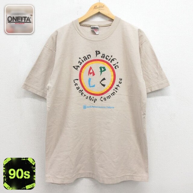 オニータ 90s 半袖Tシャツ アジアンパシフィック ベージュ メンズXL相当 | 古着