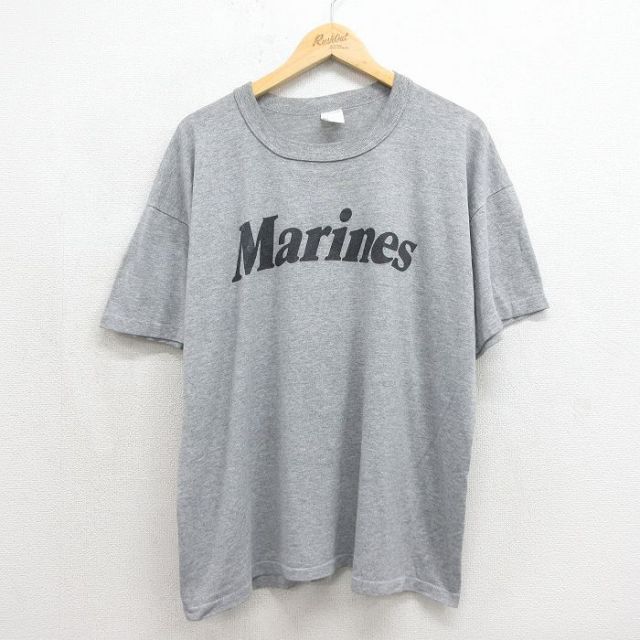 90s 半袖Tシャツ ミリタリー グレー メンズXL相当 | 古着