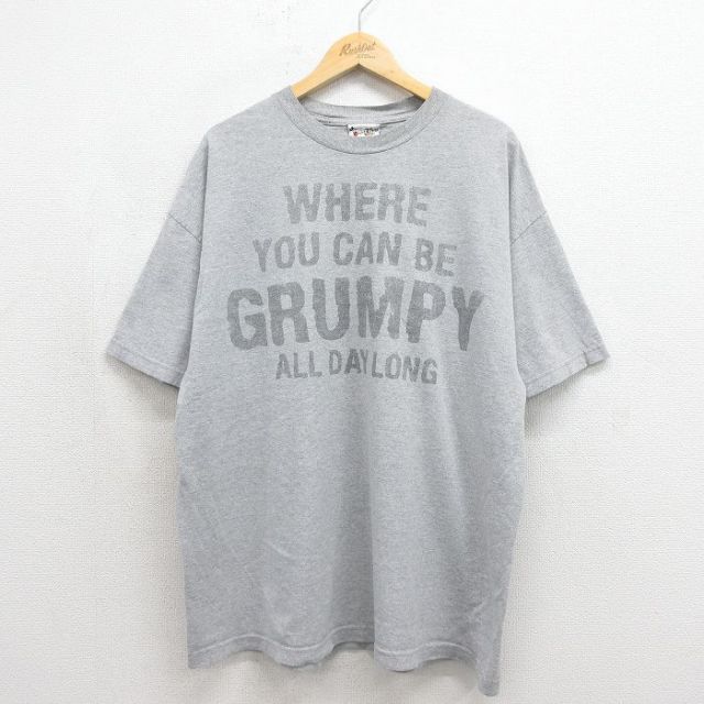 00s 半袖Tシャツ ディズニーしらゆきひめ グレー メンズXL相当 | 古着