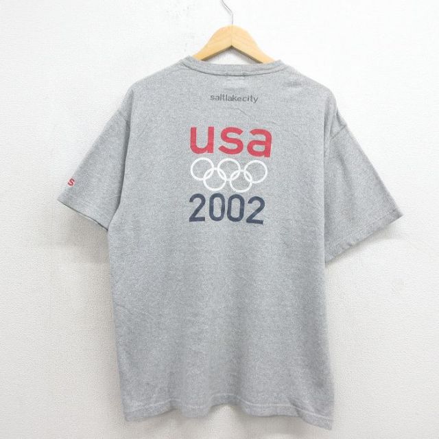 ルーツアスレチック 00s 半袖Tシャツ USAオリンピック グレー メンズXL相当 | 古着