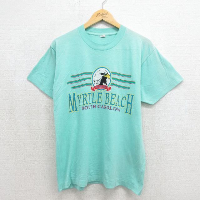 スクリーンスターズ 80s 半袖Tシャツ マートルビーチ グリーン メンズM相当 | 古着