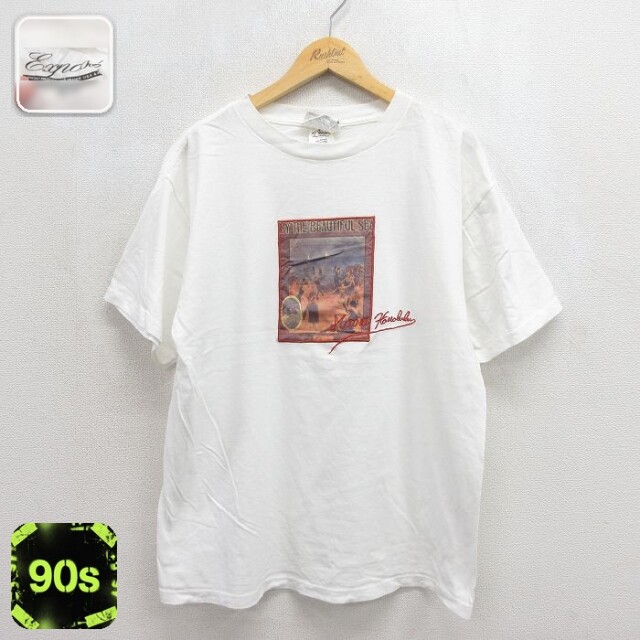 90s 半袖Tシャツ ホノルル ホワイト メンズXL相当 | 古着