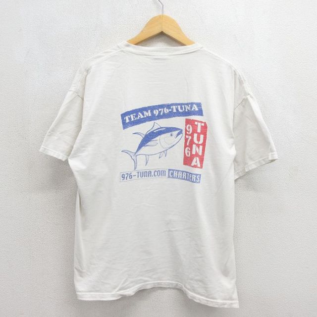 フルーツオブザルーム 00s 半袖Tシャツ マグロ ホワイト メンズXL相当 | 古着
