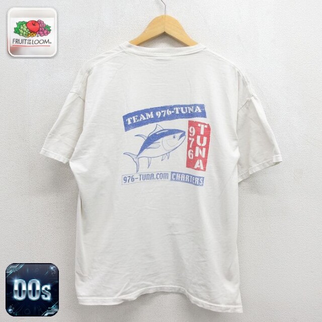 フルーツオブザルーム 00s 半袖Tシャツ マグロ ホワイト メンズXL相当 | 古着