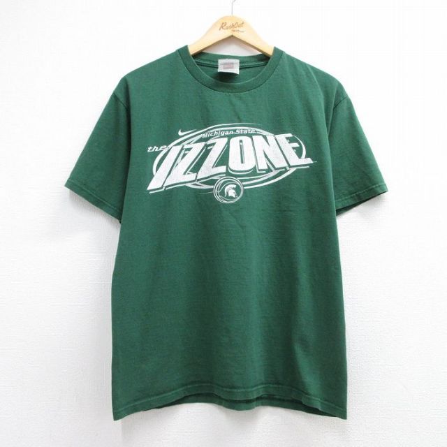ナイキ 00s 半袖Tシャツ ミシガン グリーン メンズM相当 | 古着