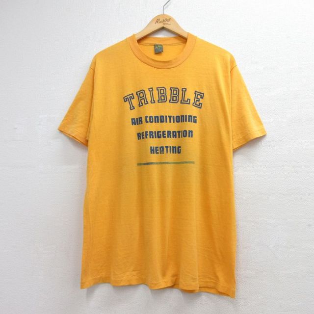 80s 半袖Tシャツ TRIBBLE イエロー メンズXL相当 | 古着