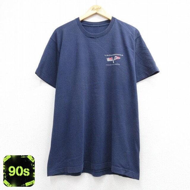 90s 半袖Tシャツ LACKAWANNA ネイビー メンズXL相当 | 古着