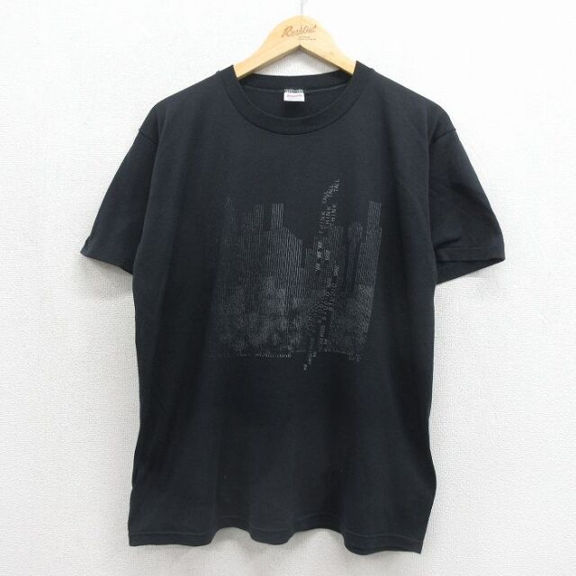 90s 半袖Tシャツ ビル ブラック メンズL相当 | 古着