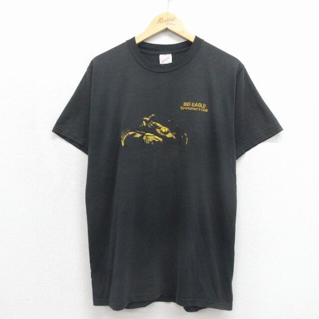 90s 半袖Tシャツ イーグル ブラック メンズL相当 | 古着