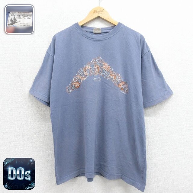 半袖Tシャツ カンガルー ネイビー メンズXL相当 | 古着