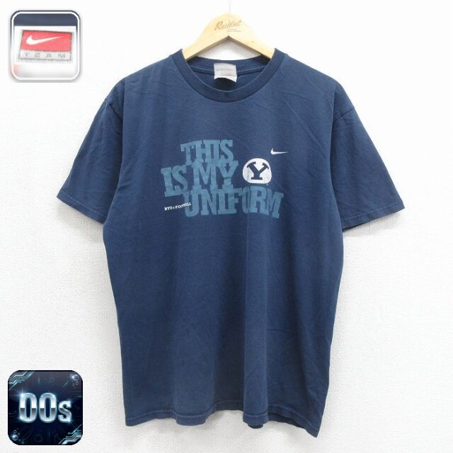 ナイキ 00s 半袖Tシャツ ユニフォーム ネイビー メンズXL相当 | 古着