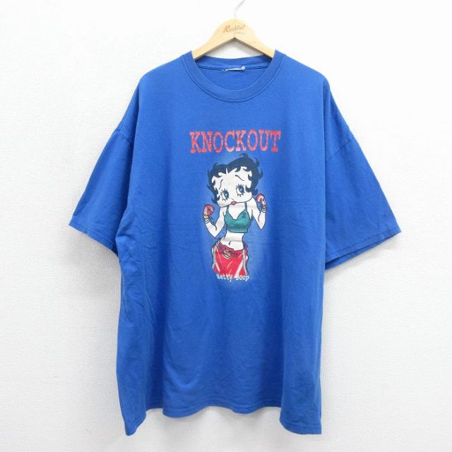 ベティブープ 00s 半袖Tシャツ ベティちゃん ブルー メンズXL相当 | 古着