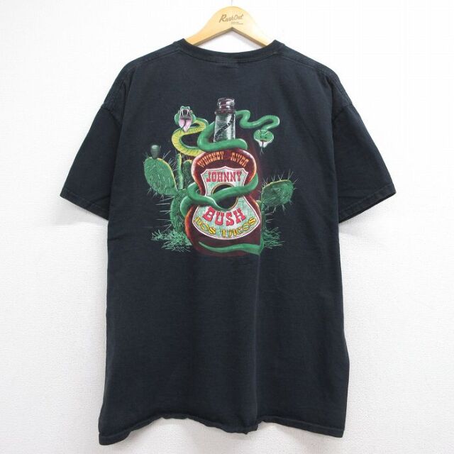 00s 半袖Tシャツ ジョニーブッシュ ブラック メンズXL相当 | 古着