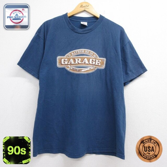 90s 半袖Tシャツ GARAGE ネイビー メンズXL相当 | 古着