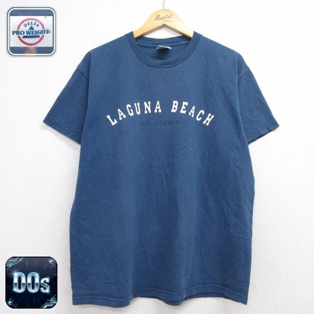 00s 半袖Tシャツ LAGUNA BEACH ネイビー メンズL相当 | 古着