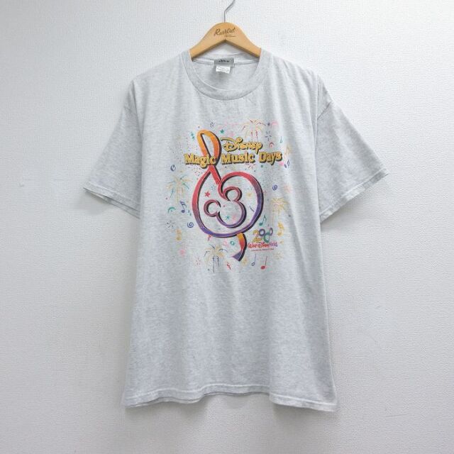 00s 半袖Tシャツ マジックミュージックデイズ グレー メンズXL相当 | 古着