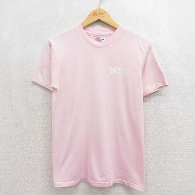 ヘインズ 80s 半袖Tシャツ ペガサス ピンク メンズS相当 | 古着