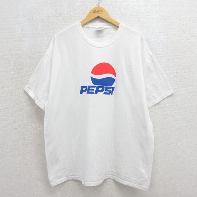 ヘインズ 00s 半袖Tシャツ ペプシ ホワイト メンズXL相当 | 古着