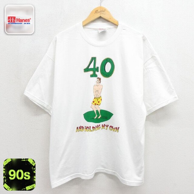 ヘインズ 90s 半袖Tシャツ ホワイト メンズXL相当 | 古着