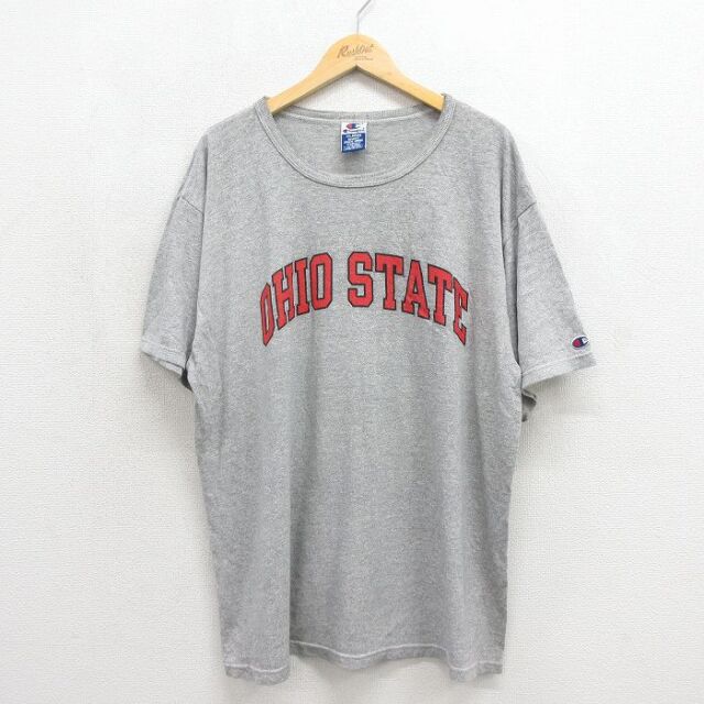 チャンピオン 90s 半袖Tシャツ オハイオ グレー メンズXL相当 | 古着