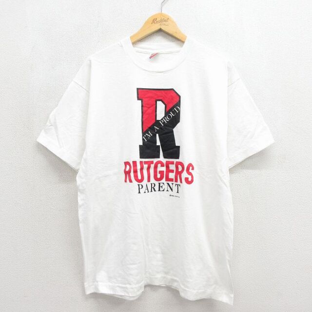 フルーツオブザルーム 80s 半袖Tシャツ R ホワイト メンズXL相当 | 古着