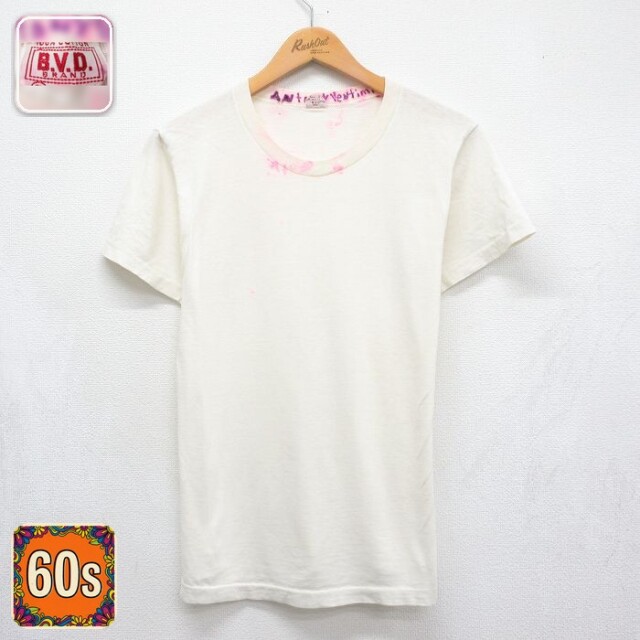 BVD 60s 半袖Tシャツ ホワイト メンズM相当 | 古着